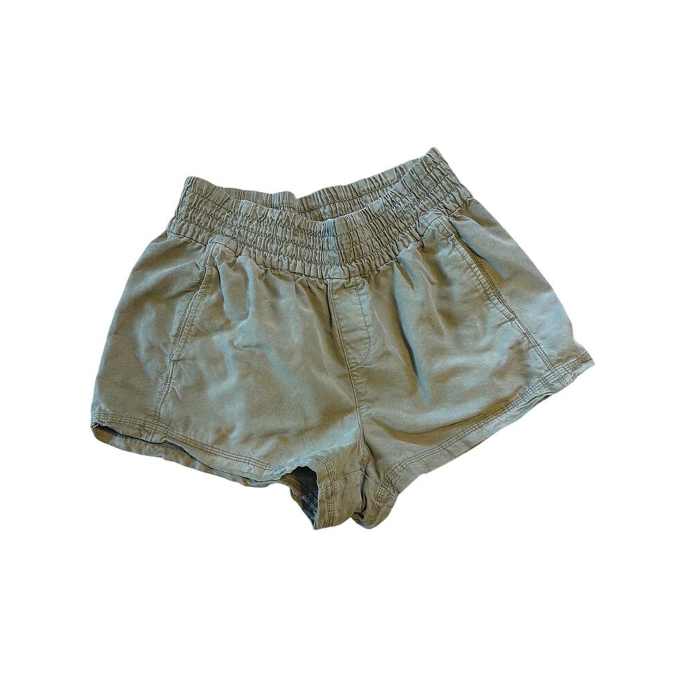 Aerie Babewatch High Waisted Pull On Short. Green. Size Large